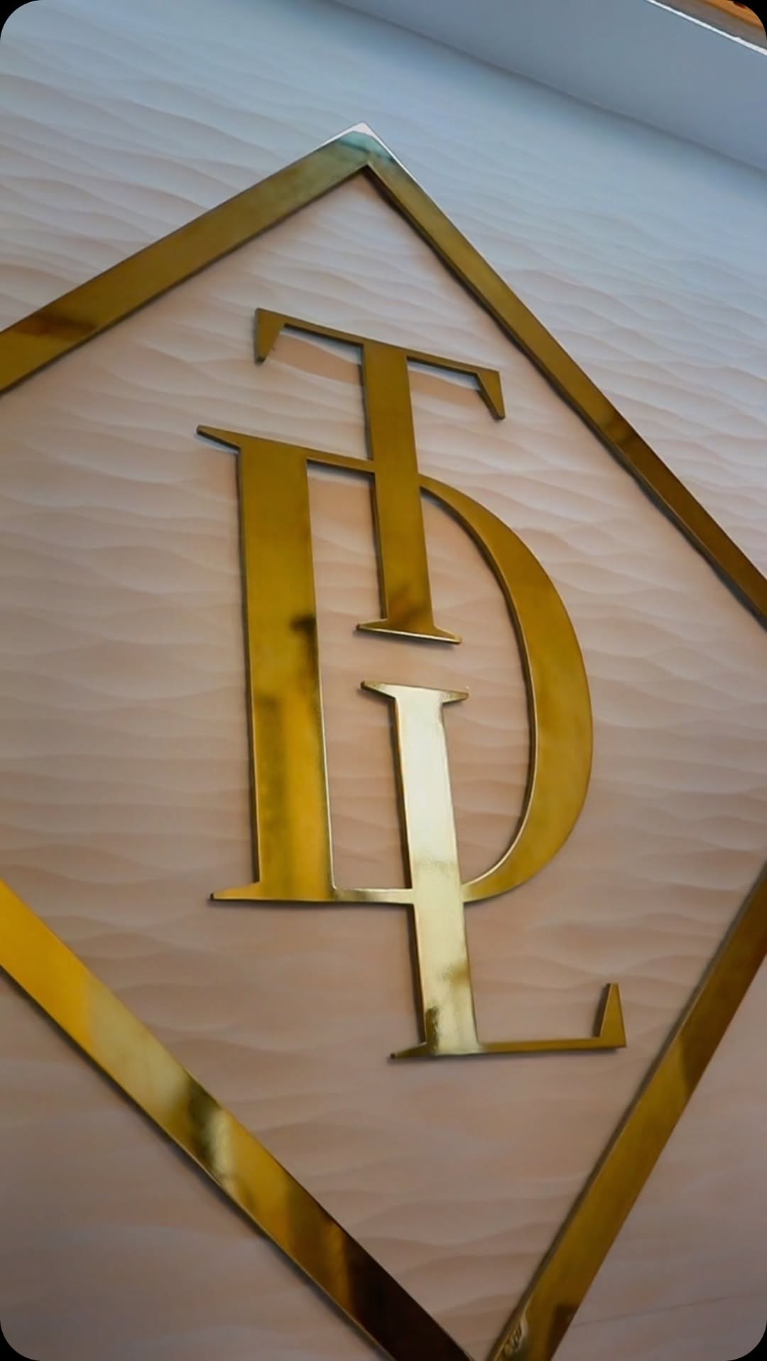 Reception featuring our signature gold TDL signage